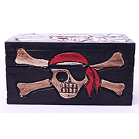Box Skull, Handmade From Albesia Wood