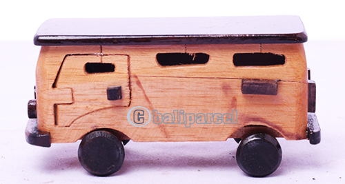 Wooden Minibus, Hand Made From Albesia Wood