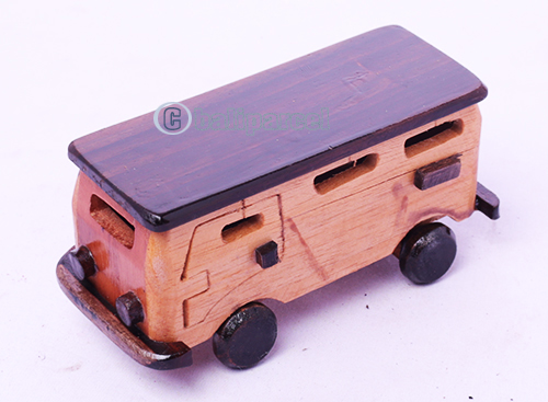 Wooden Minibus, Hand Made From Albesia Wood
