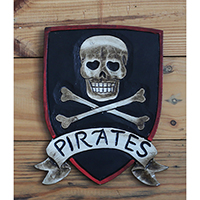 Pirate Skull, Handmade From Albesia Wood