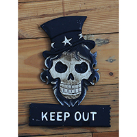 Pirate Skull, Handmade From Albesia Wood