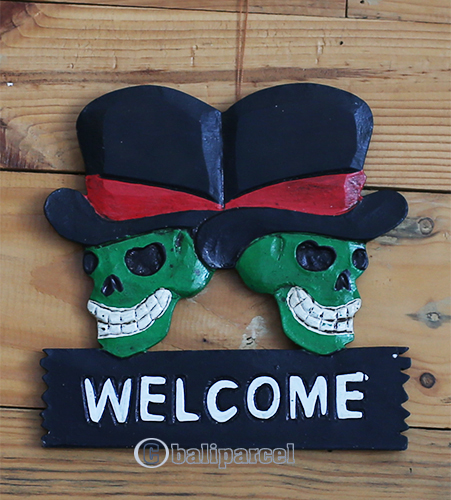 Pirate Skull, Handmade From Albesia Wood