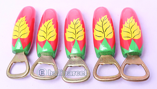 Bottle Opener Chilli Shape With Painted Set Of 5, Handmade From Albesia Wood
