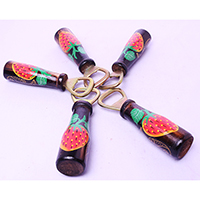 Bottle Opener Bottle Shape With Painted Set Of 5, Handmade From Albesia Wood