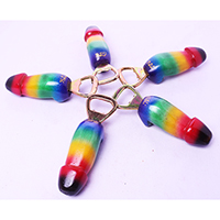 Bottle Opener Penis Shape With Painted Set Of 5, Handmade From Albesia Wood