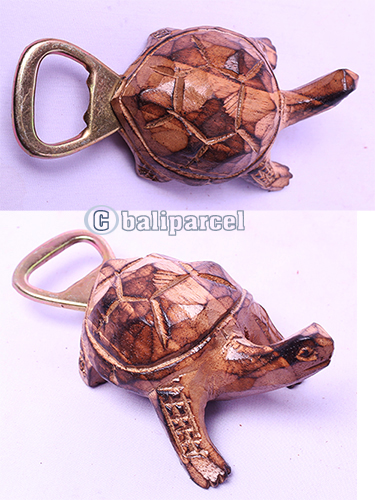 Wooden Opener Turtle, Hand Made From Albesia Wood
