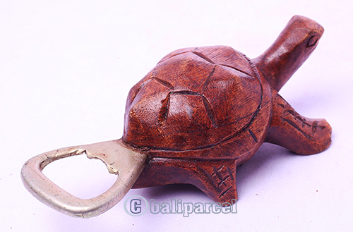 Wooden Opener Turtle, Hand Made From Albesia Wood