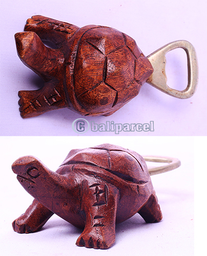 Wooden Opener Turtle, Hand Made From Albesia Wood