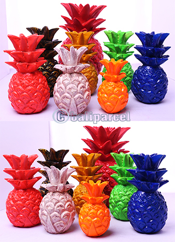 Assorted Pineapple Shape, Hand Made From Resin