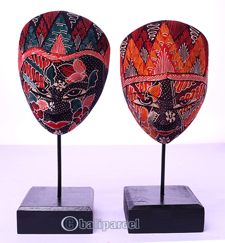 Wooden Mask With Stand, Hand Carved From Albesia Wood