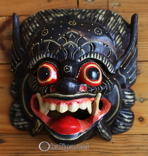Wooden Mask, Hand Carved From Albesia Wood
