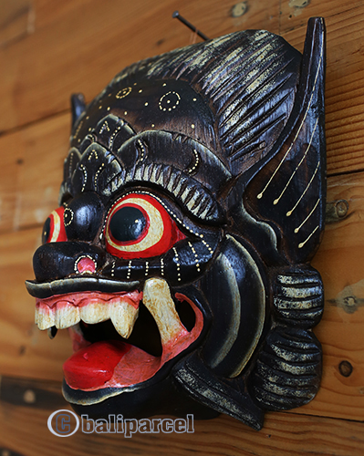 Wooden Mask, Hand Carved From Albesia Wood