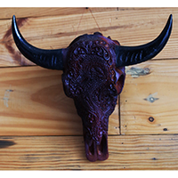 Wooden Mask, Hand Carved From Resin