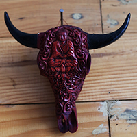 Wooden Mask, Hand Carved From Resin