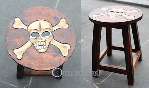 Stool, Handmade From Albesia Wood