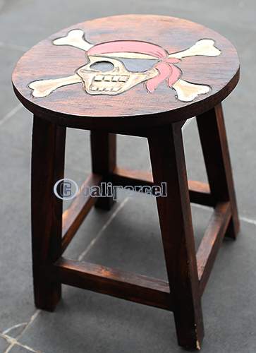 Stool, Handmade From Albesia Wood