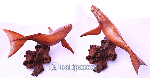 Wooden Whale With Parasite Wood
