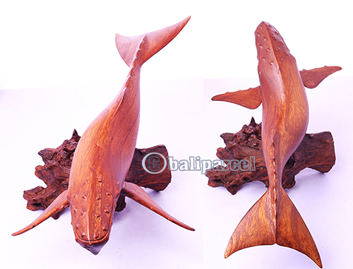 Wooden Whale With Parasite Wood