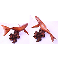 Wooden Whale With Parasite Wood