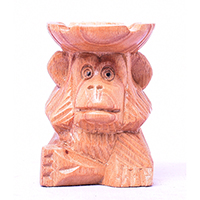 Wooden Astray Monkey, Hand Made From Hibiscus Wood