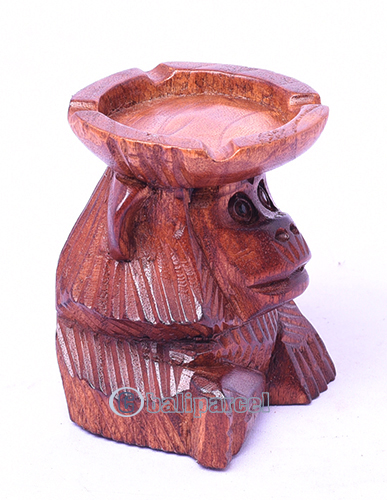 Wooden Astray Monkey, Hand Made From Hibiscus Wood