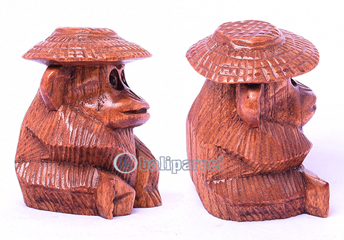 Wooden Monkey, Hand Made From Hibiscus Wood