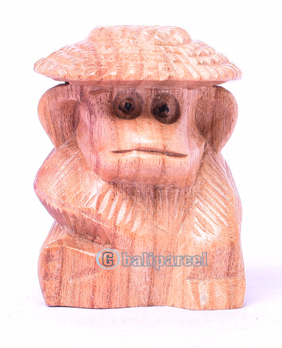 Wooden Monkey, Hand Made From Hibiscus Wood