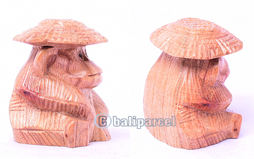 Wooden Monkey, Hand Made From Hibiscus Wood