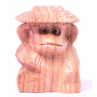 Wooden Monkey, Hand Made From Hibiscus Wood