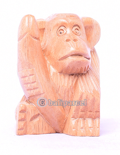 Wooden Monkey, Hand Made From Hibiscus Wood