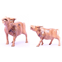 Wooden Buffalo, Hand Made From Hibiscus Wood