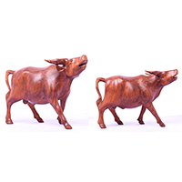 Wooden Buffalo, Hand Made From Hibiscus Wood