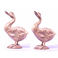 Wooden Duck, Handmade From Waru Wood With Natural Polished
