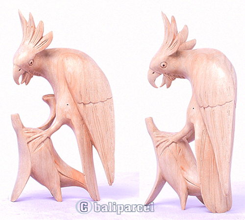 Wooden Bird, Handmade From Hibiscus Wood With Natural Polished