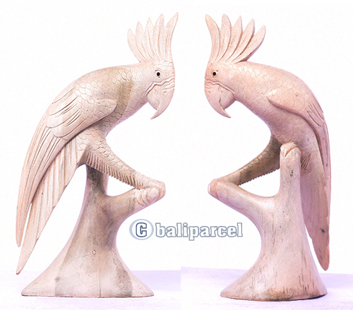 Wooden Bird, Handmade From Hibiscus Wood With Natural Polished