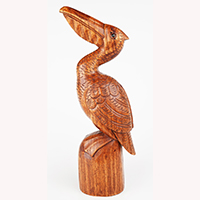 Wooden Bird, Handmade From Hibiscus Wood