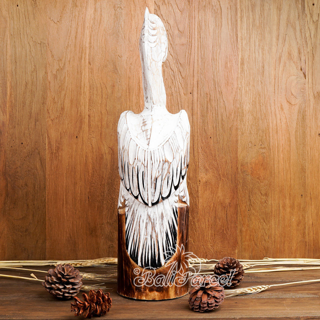 Wooden Pelican, Handmade From Hibiscus Wood