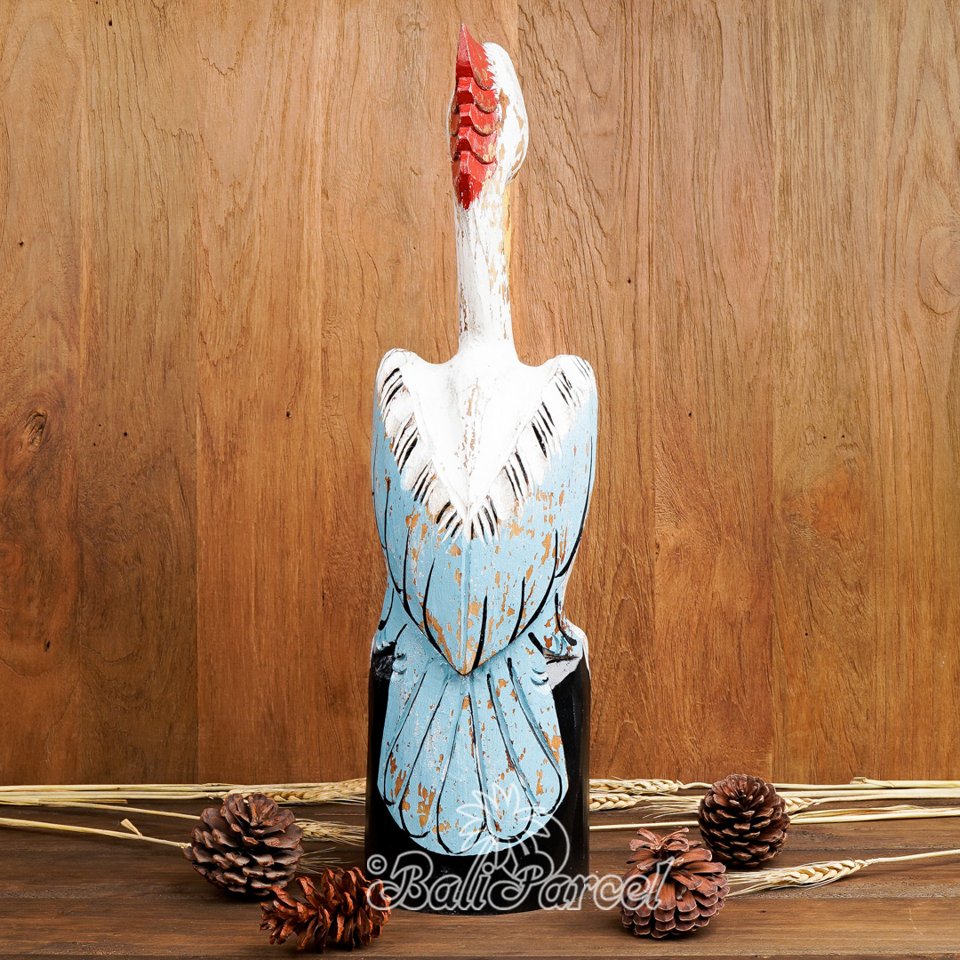 Wooden Pelican, Handmade From Hibiscus Wood