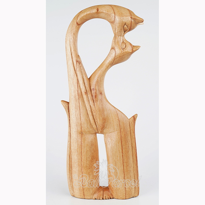 Wooden Cat, Handmade From Hibiscus Wood