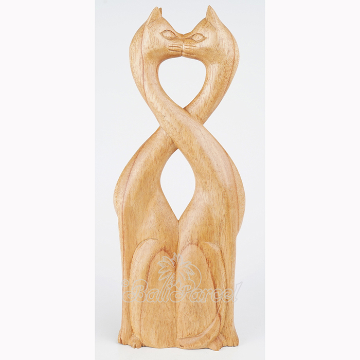 Wooden Cat, Handmade From Hibiscus Wood