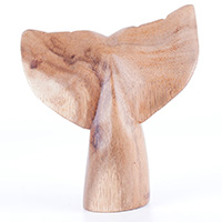 Wooden Dolphins Tail, Handmade From Suar Wood