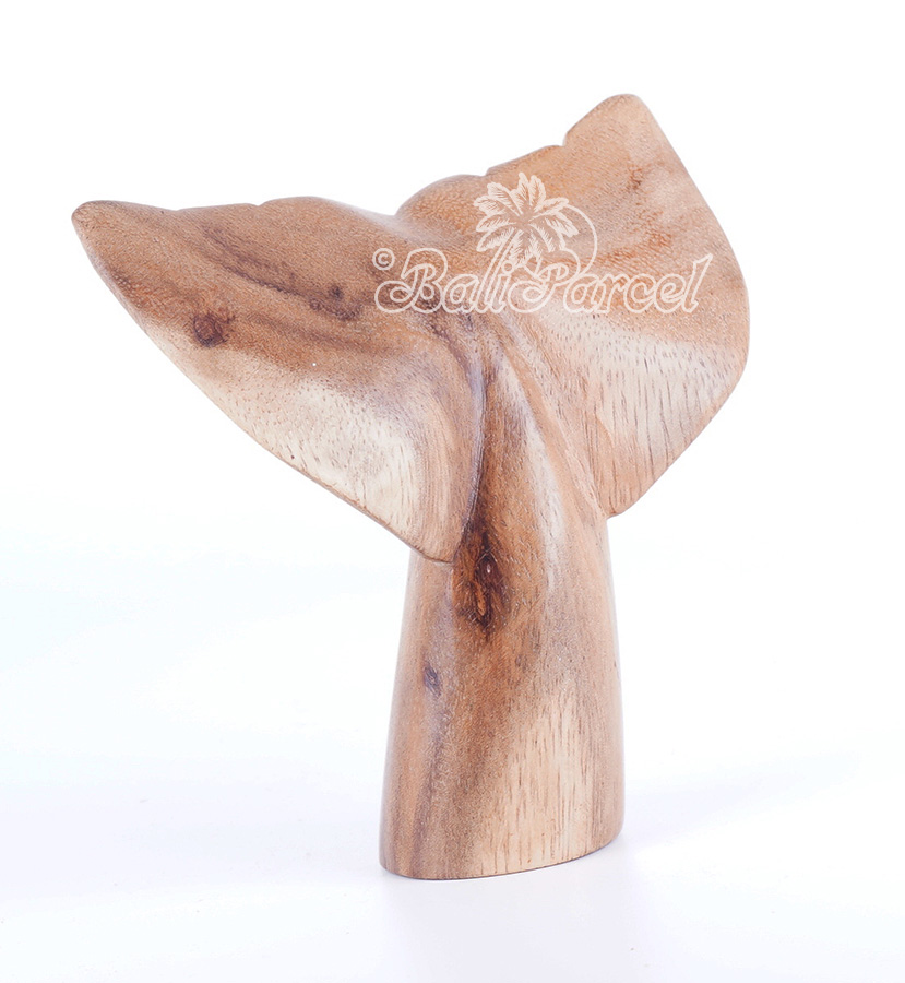 Wooden Dolphins Tail, Handmade From Suar Wood