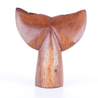 Wooden Dolphins Tail, Handmade From Suar Wood