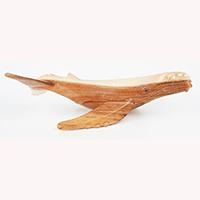 Wooden Whale, Handmade From Suar Wood