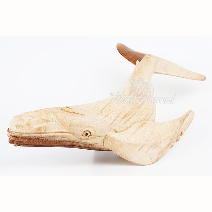 Wooden Whale, Handmade From Suar Wood