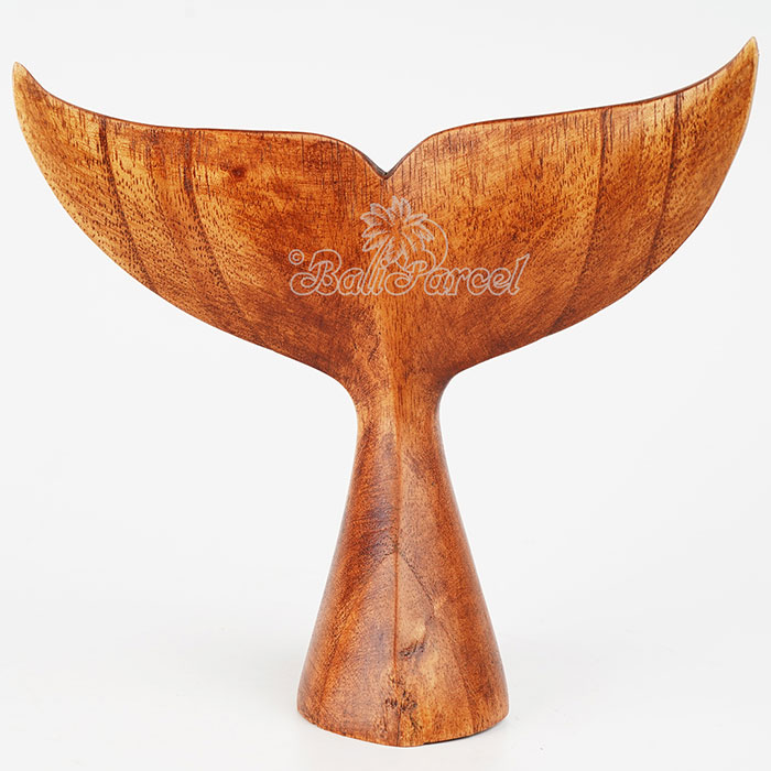 Wooden Whale Tail, Handmade From Hibiscus Wood