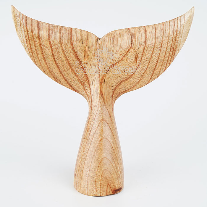 Wooden Whale Tail, Handmade From Hibiscus Wood