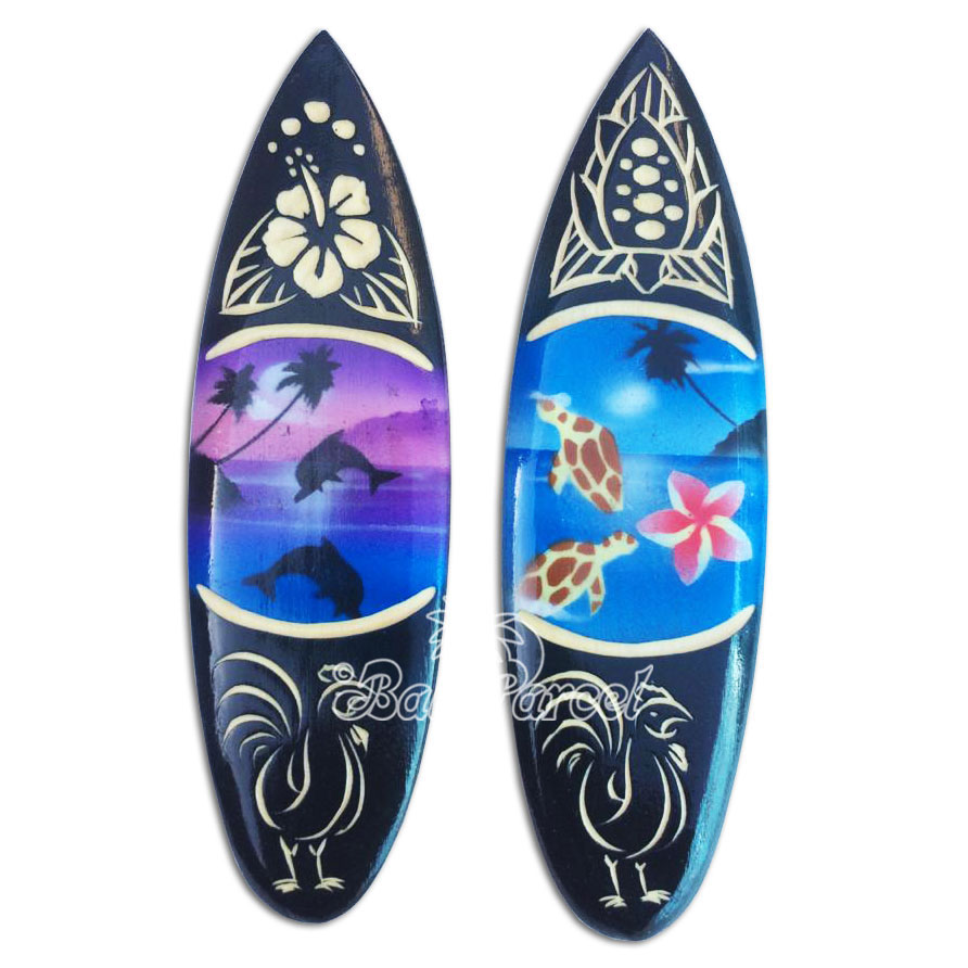 Magnet With Airbrushed Combination Carving, Handcarved From Pinus Wood