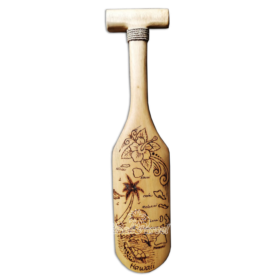 Wooden Paddle Burning, Handmade From Pinus Wood