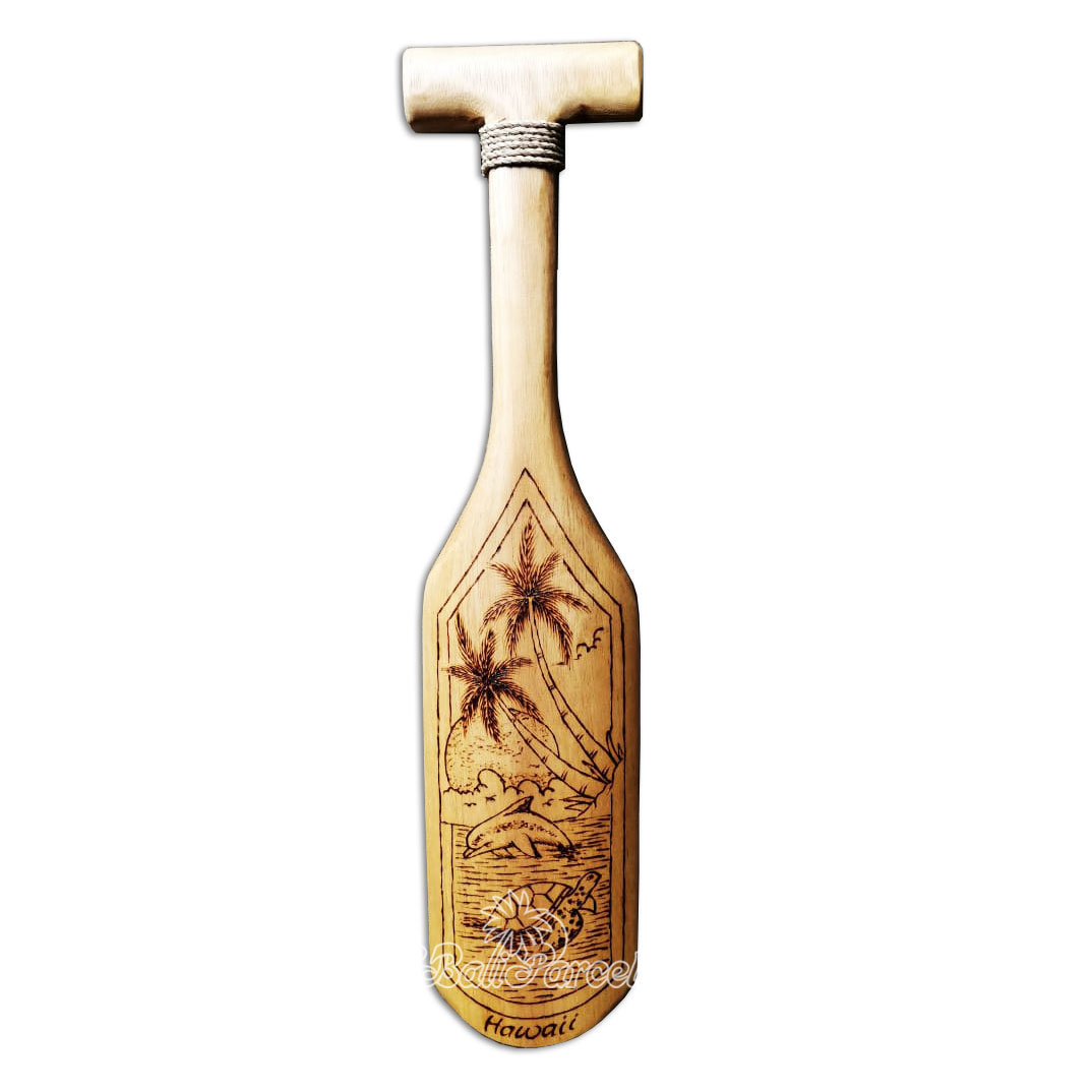 Wooden Paddle Burning, Handmade From Pinus Wood